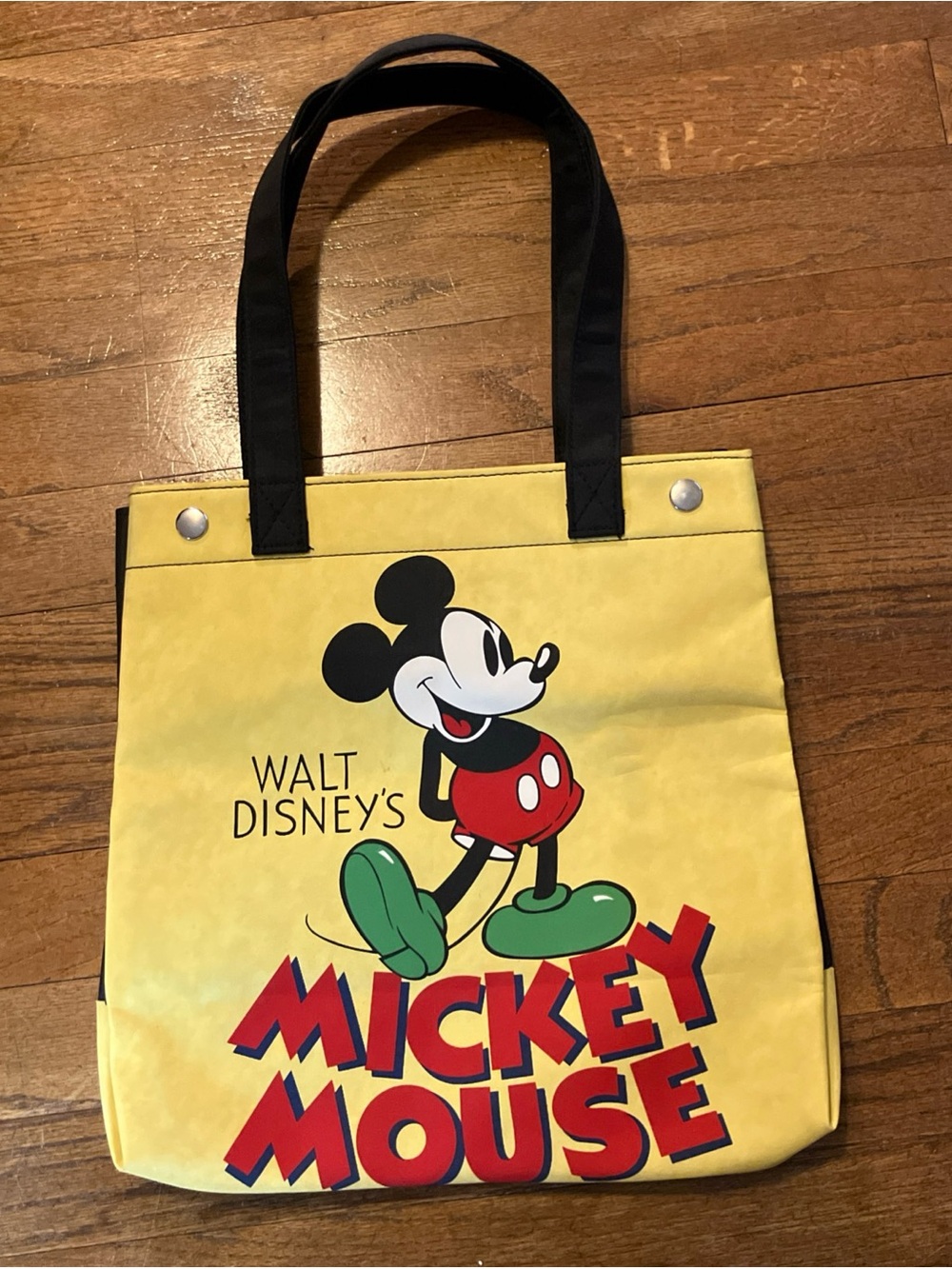 Disney Yellow Mickey Mouse Messenger Bag with Black Straps